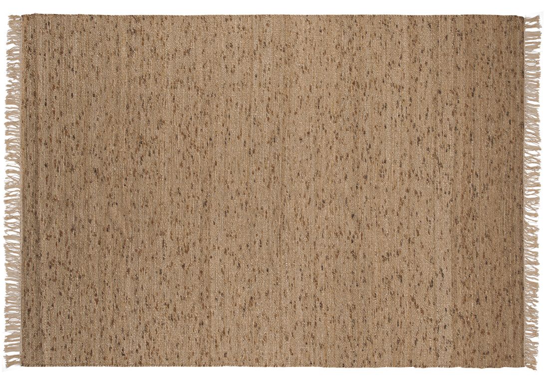 Tapis ZOE , faux-uni naturel marron jaune