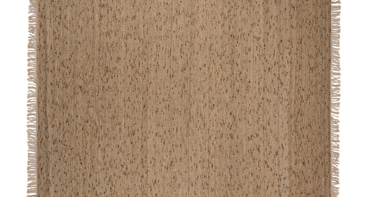 Tapis ZOE , faux-uni naturel marron jaune