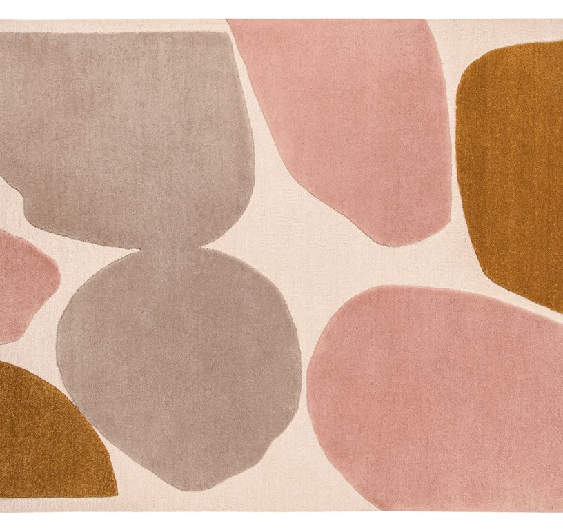 Tapis ASTRID , géométrique  beige rose taupe