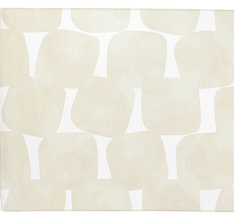 Tapis ARYA , géométrique  beige blanc