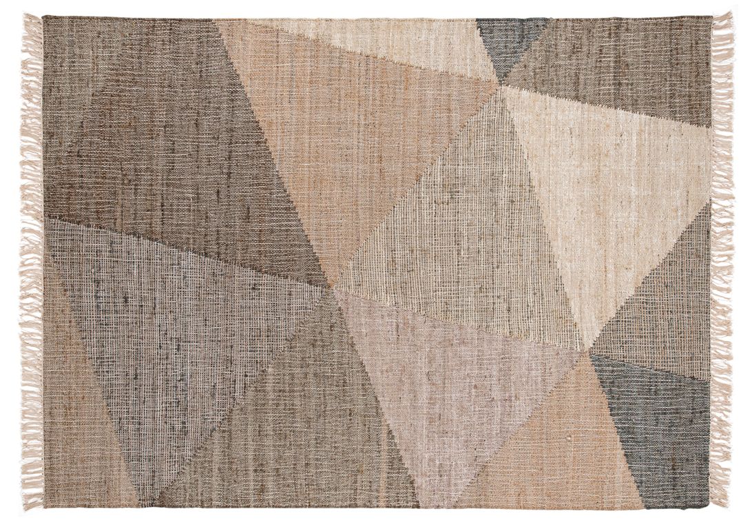 Tapis VINCENT , géométrique naturel gris taupe