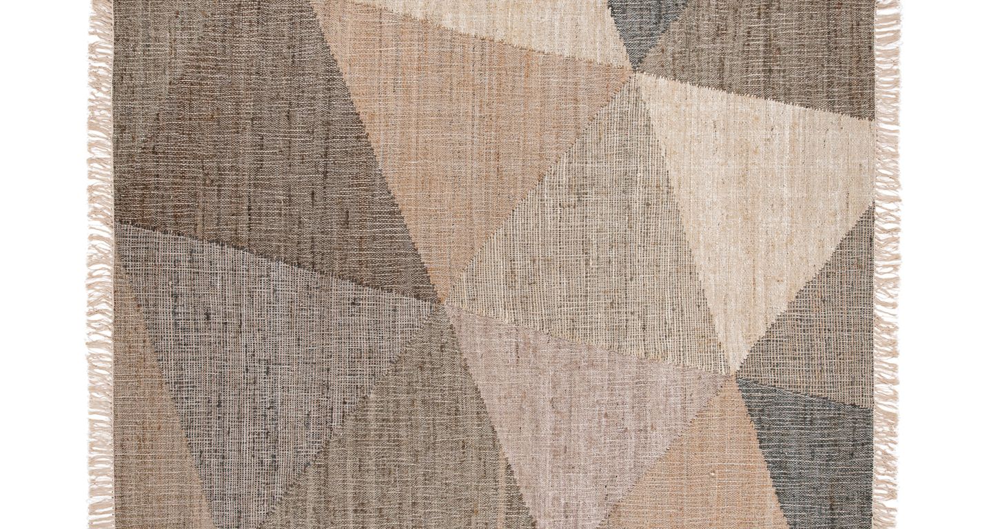 Tapis VINCENT , géométrique naturel gris taupe
