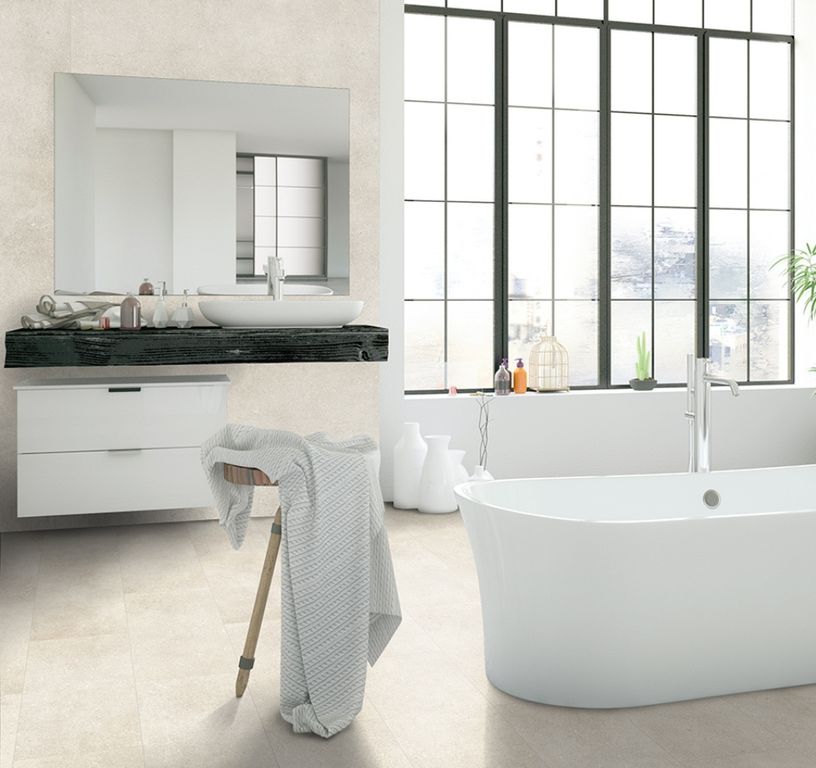 Revêtement minéral composite CERAMIN TILES PANNEAU, beige, dalle 120.20 x 255.00 cm