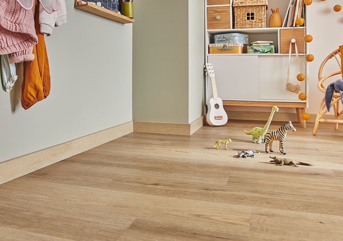 Plinthe hydro , Polystyrène, décor Bois beige, h.8.00 x L. 200.00 cm