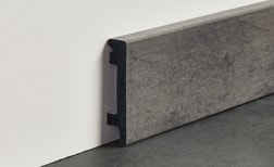 Plinthe hydro , Polystyrène, décor Béton gris, h.8.00 x L. 200.00 cm