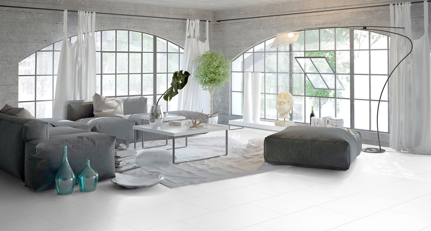 Revêtement minéral composite CERAMIN TILES 30X60, blanc, dalle 31.50 x 64.20 cm