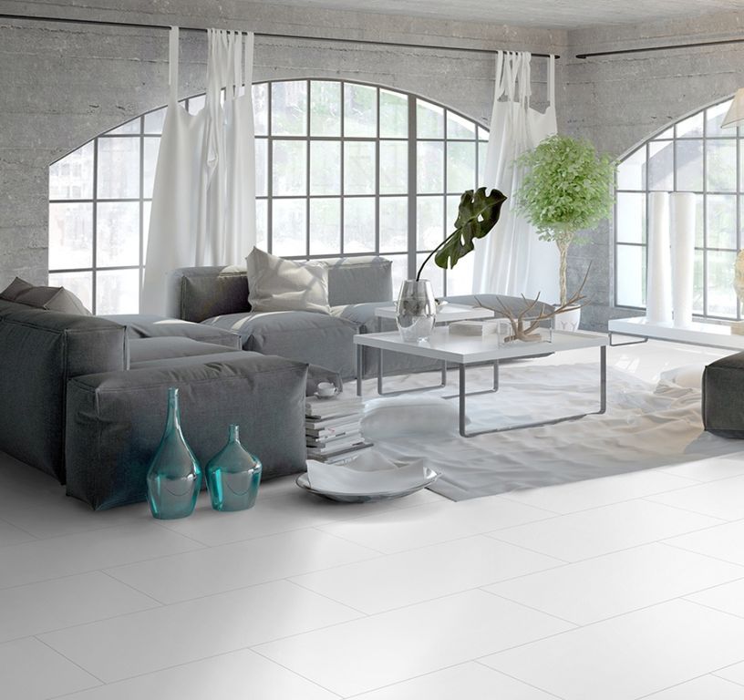 Revêtement minéral composite CERAMIN TILES 30X60, blanc, dalle 31.50 x 64.20 cm