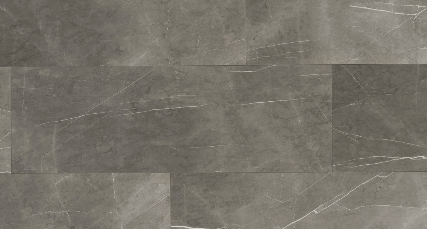 Revêtement minéral composite CERAMIN TILES 40X120, gris moyen, dalle 39.20 x 118.00 cm