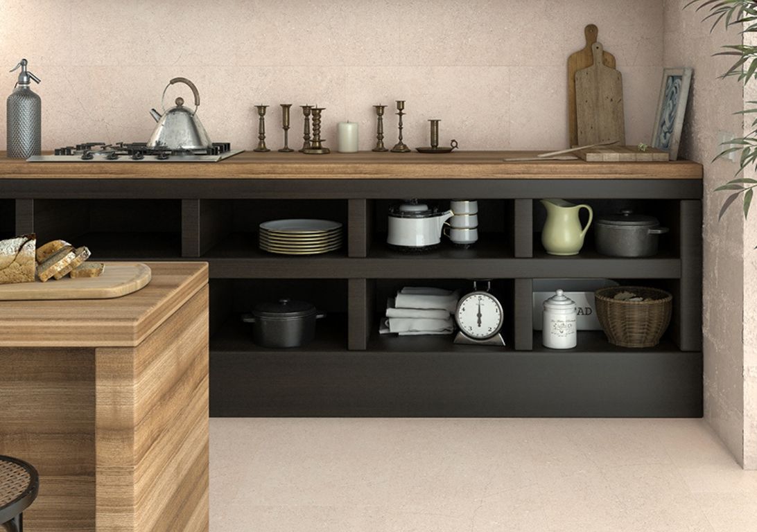 Revêtement minéral composite CERAMIN TILES 40X120, beige, dalle 39.20 x 118.00 cm