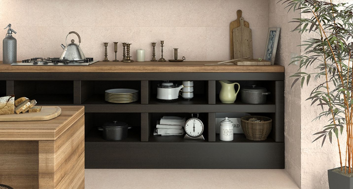 Revêtement minéral composite CERAMIN TILES 40X120, beige, dalle 39.20 x 118.00 cm