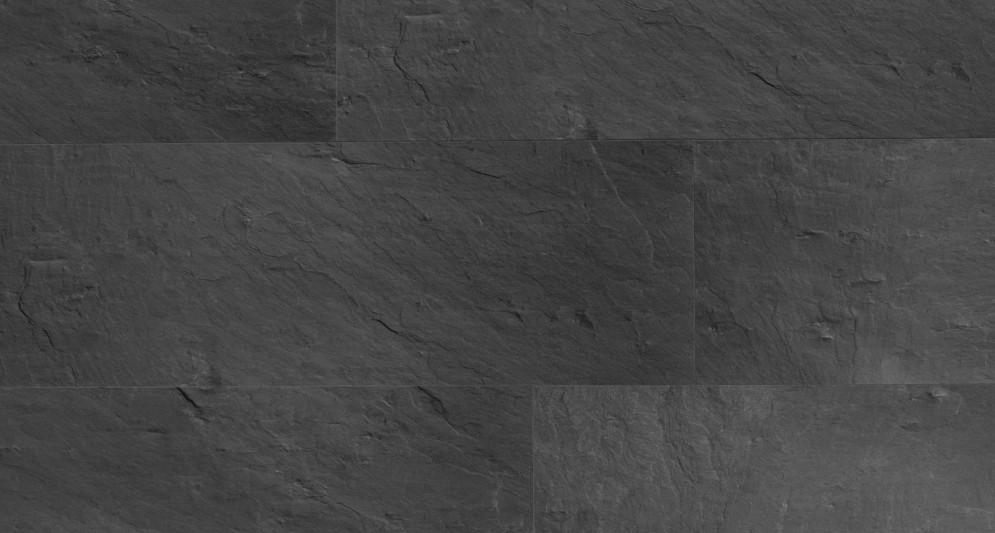 Revêtement minéral composite CERAMIN TILES 40X120, noir, dalle 39.20 x 118.00 cm