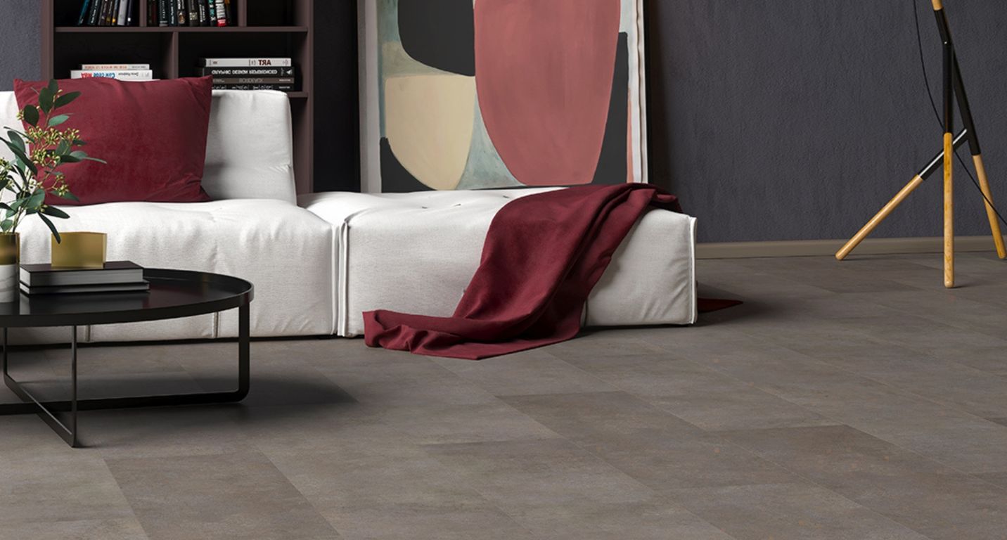 Revêtement minéral composite CERAMIN TILES 40X120, gris, dalle 39.20 x 118.00 cm