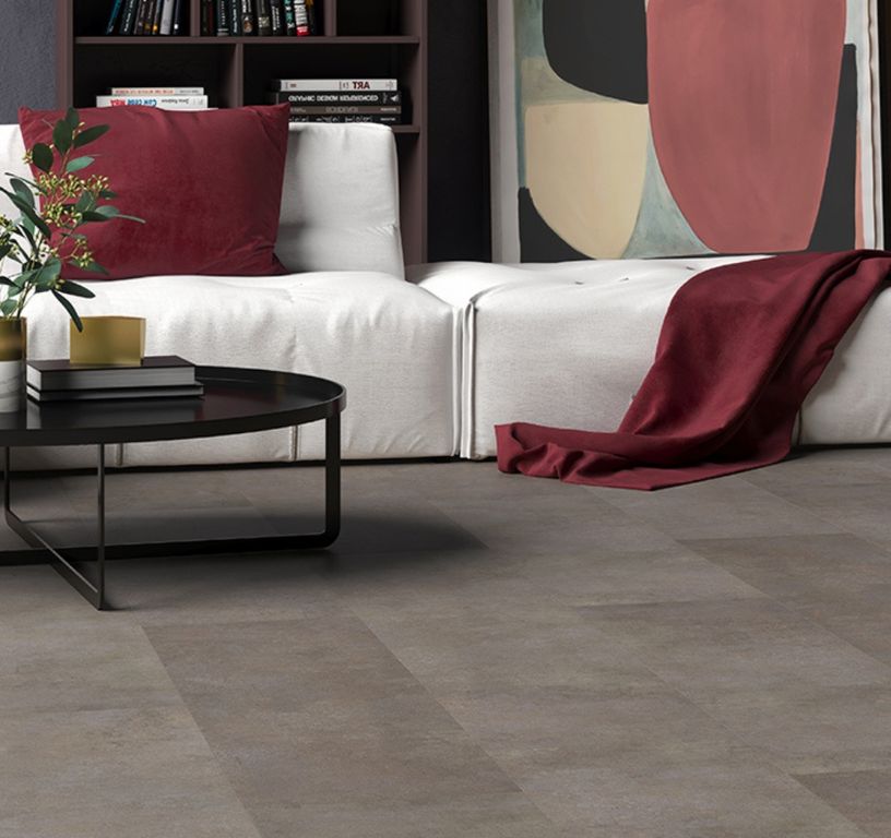 Revêtement minéral composite CERAMIN TILES 40X120, gris, dalle 39.20 x 118.00 cm