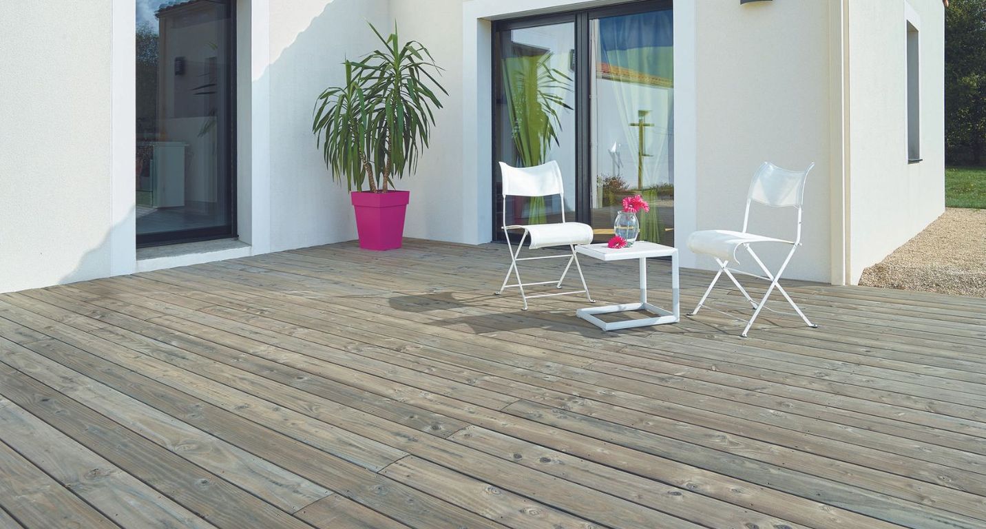 Lame de terrasse Catalina Douglas Gris, 4M ,l 14.50 x L 400 cm