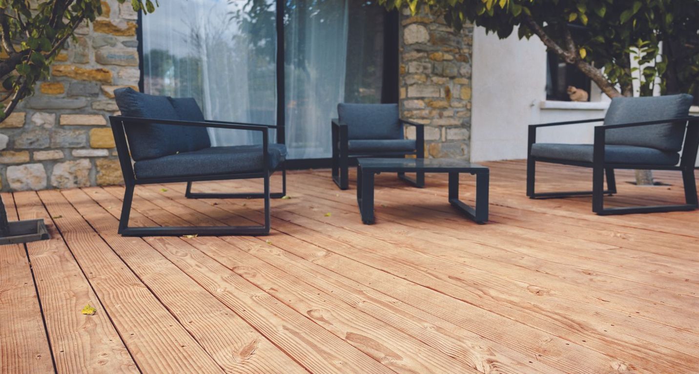 Lame de terrasse Calypso Douglas Naturel, 4M ,l 14.50 x L 400 cm