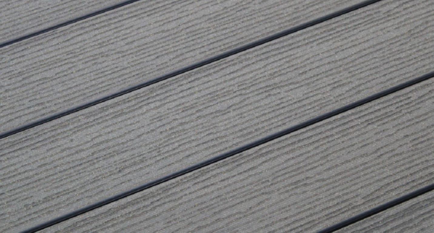 Lame de terrasse BC Gravé Gris, 2.4M ,l 14.50 x L 240 cm