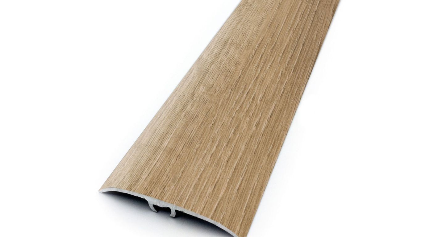 Barre de seuil HARMONY 41 pour trafic intense, aluminium, décor Naturel, l.4.10 x L. 93.00 cm
