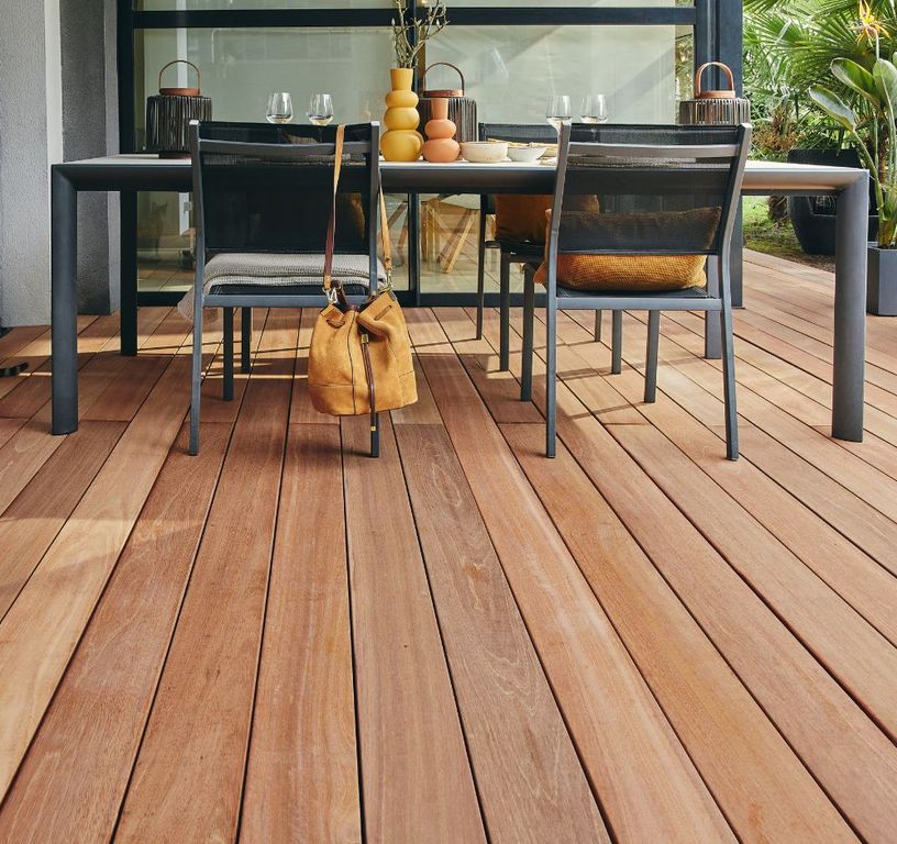 Lame de terrasse Bangkirai Naturel, 1.80M ,l 14.50 x L 180 cm