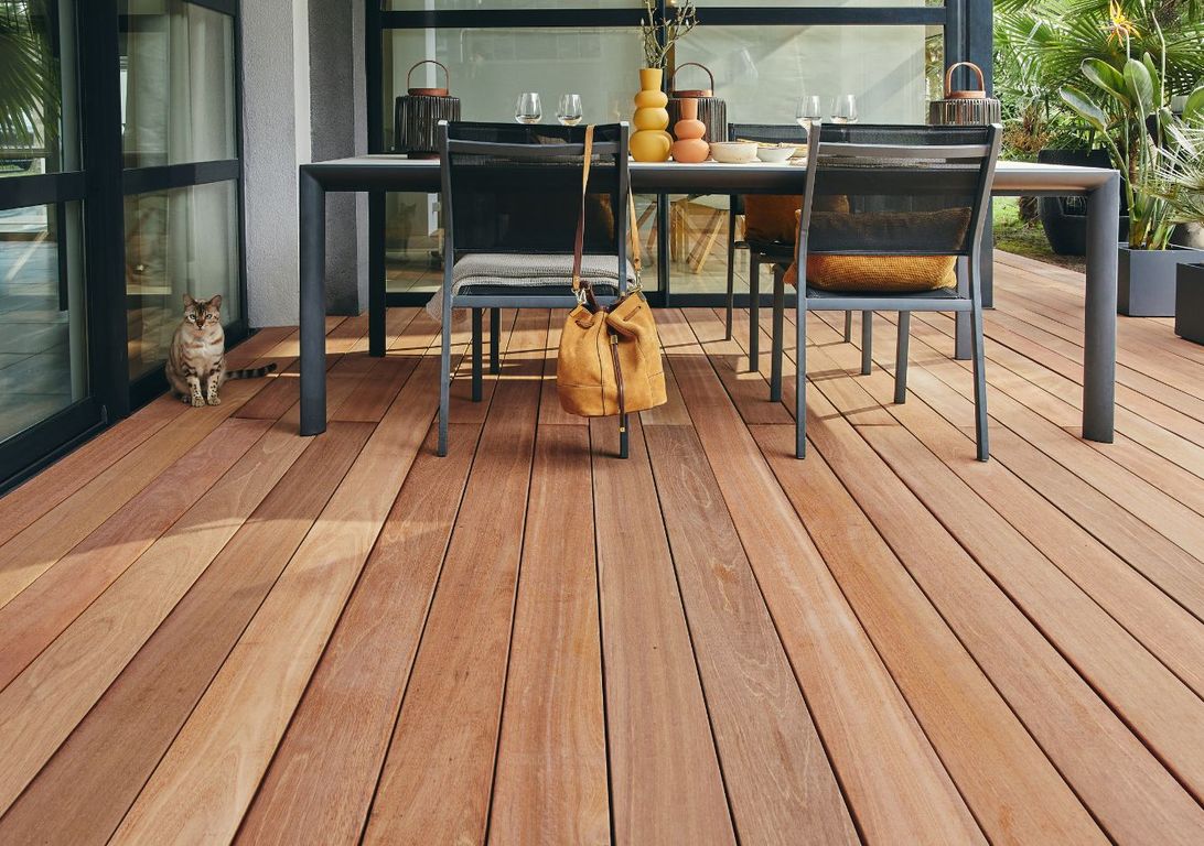 Lame de terrasse Bangkirai Naturel, 2.10M ,l 14.50 x L 210 cm