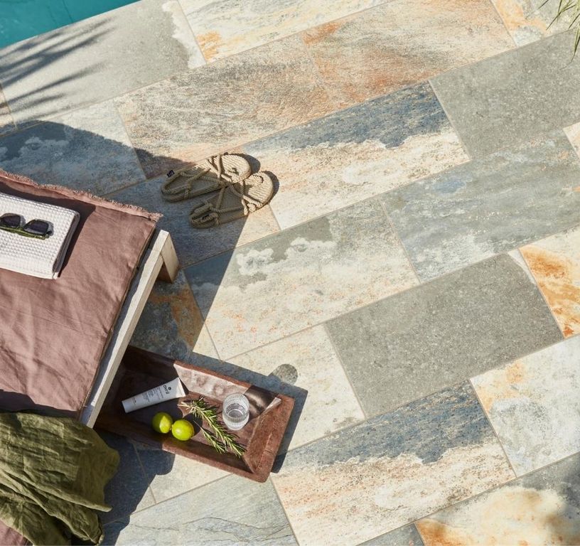 Carrelage ASPEN PIERRE BALI VERT, aspect pierre vert, dim 30.00 x 60.00 cm