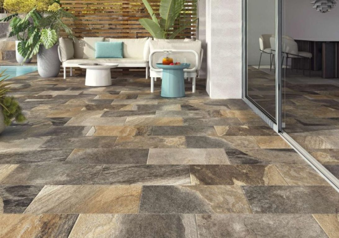 Carrelage ASPEN PIERRE BALI MARRON, aspect pierre marron, dim 30.00 x 60.00 cm
