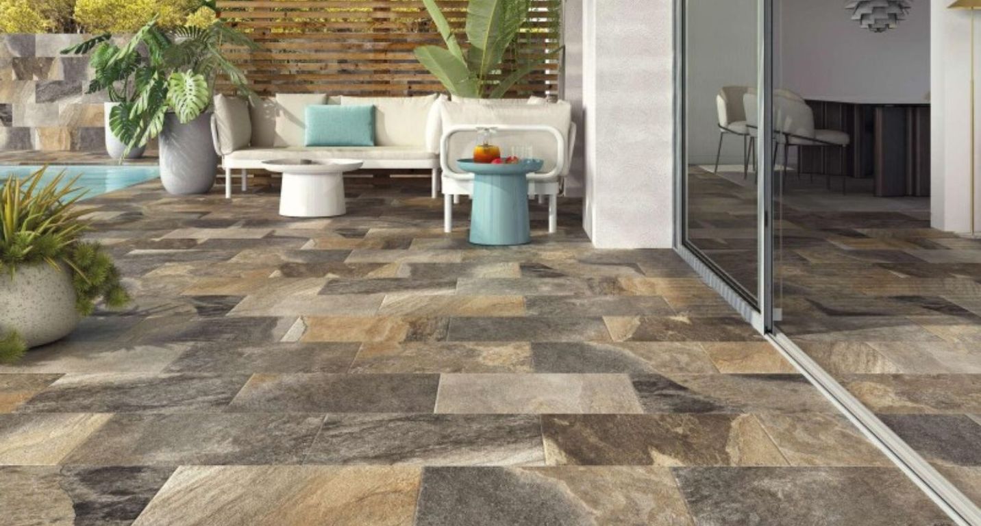 Carrelage ASPEN PIERRE BALI MARRON, aspect pierre marron, dim 30.00 x 60.00 cm
