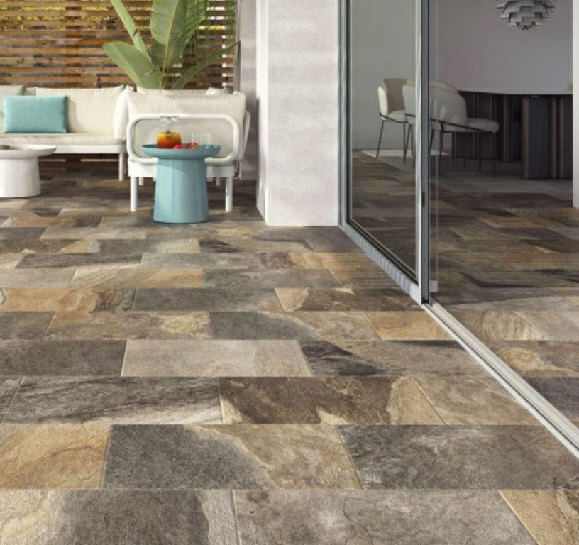 Carrelage ASPEN PIERRE BALI MARRON, aspect pierre marron, dim 30.00 x 60.00 cm