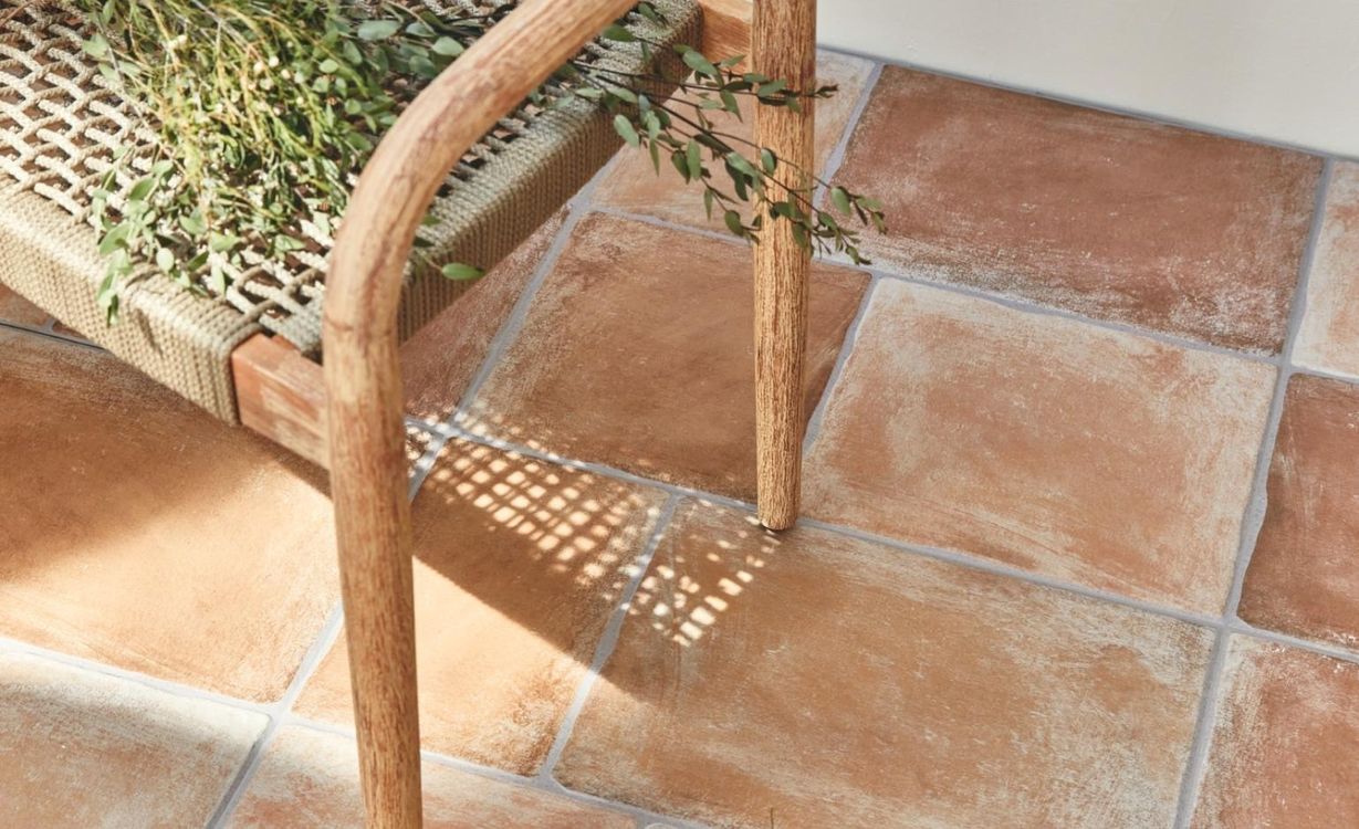 Carrelage PROVENZA, aspect pierre terre cuite, dim 60.00 x 60.00 cm