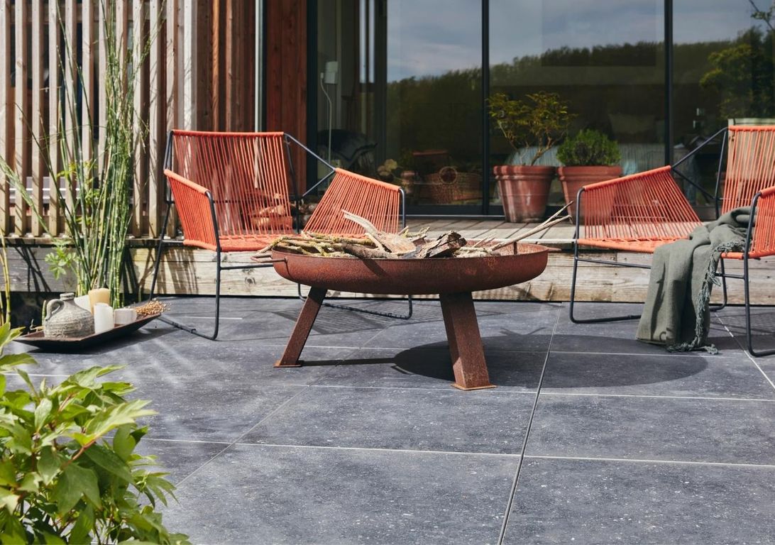 Dalle carrelage 20mm GMP PIERRE BLEUE 20mm, aspect pierre carbone, dim 60.00 x 60.00 cm