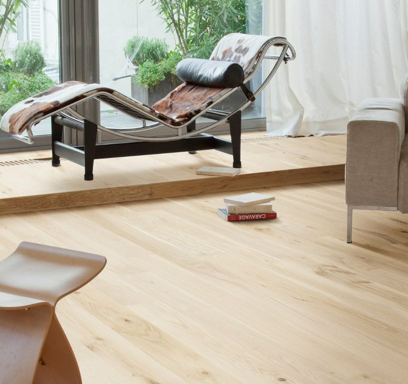 Parquet contrecollé Empire 187 CHENE AUTHENTIQUE, chêne blanc, verni, larg. 18.70 cm