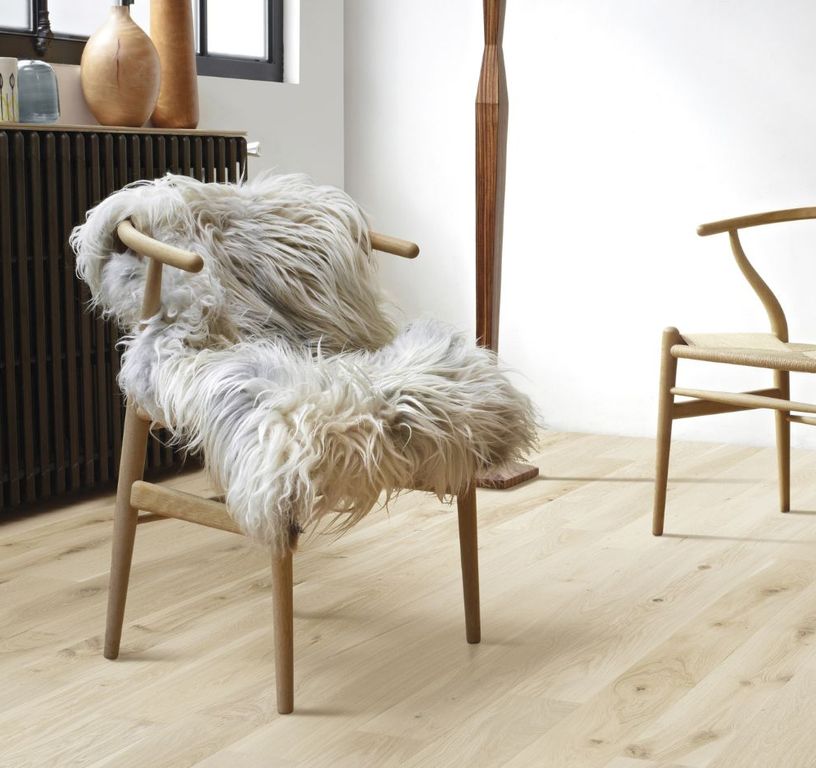 Parquet contrecollé Empire 164 CHENE AUTHENTIQUE, chêne blanc, verni, larg. 16.40 cm