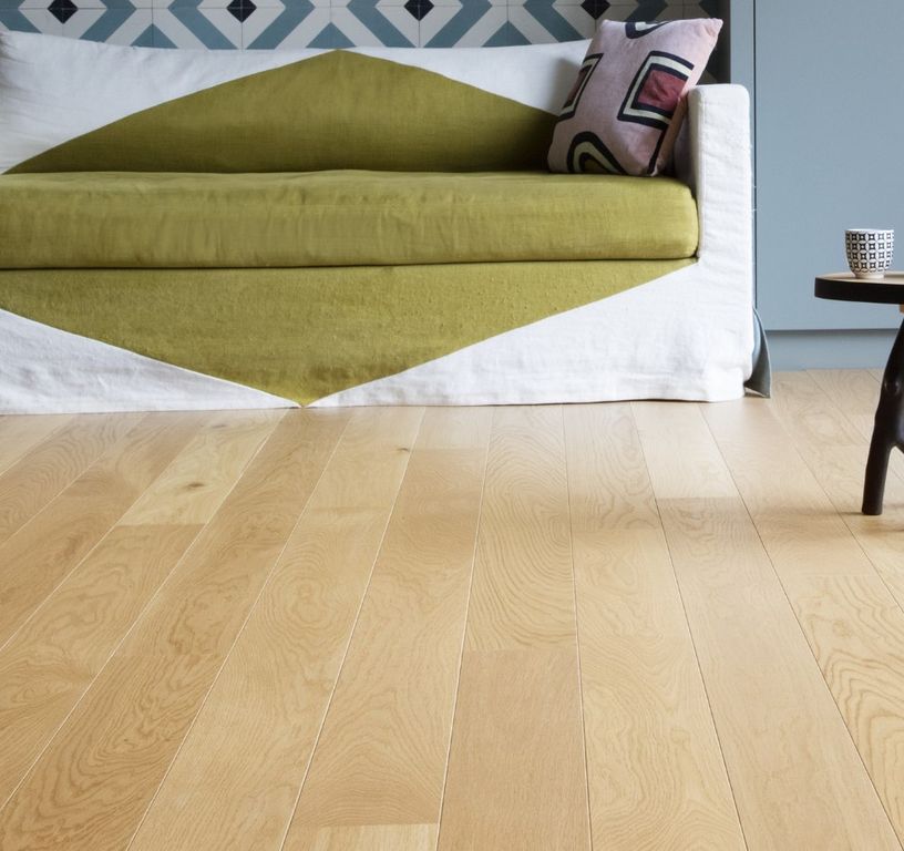 Parquet contrecollé Empire 110 CHENE COURANT, chêne naturel, verni, larg. 11.00 cm