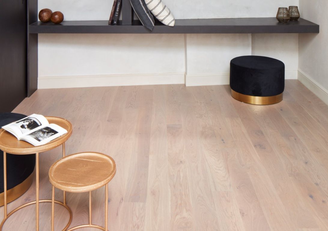 Parquet contrecollé Empire 110 CHENE COURANT, chêne blanc, verni, larg. 11.00 cm