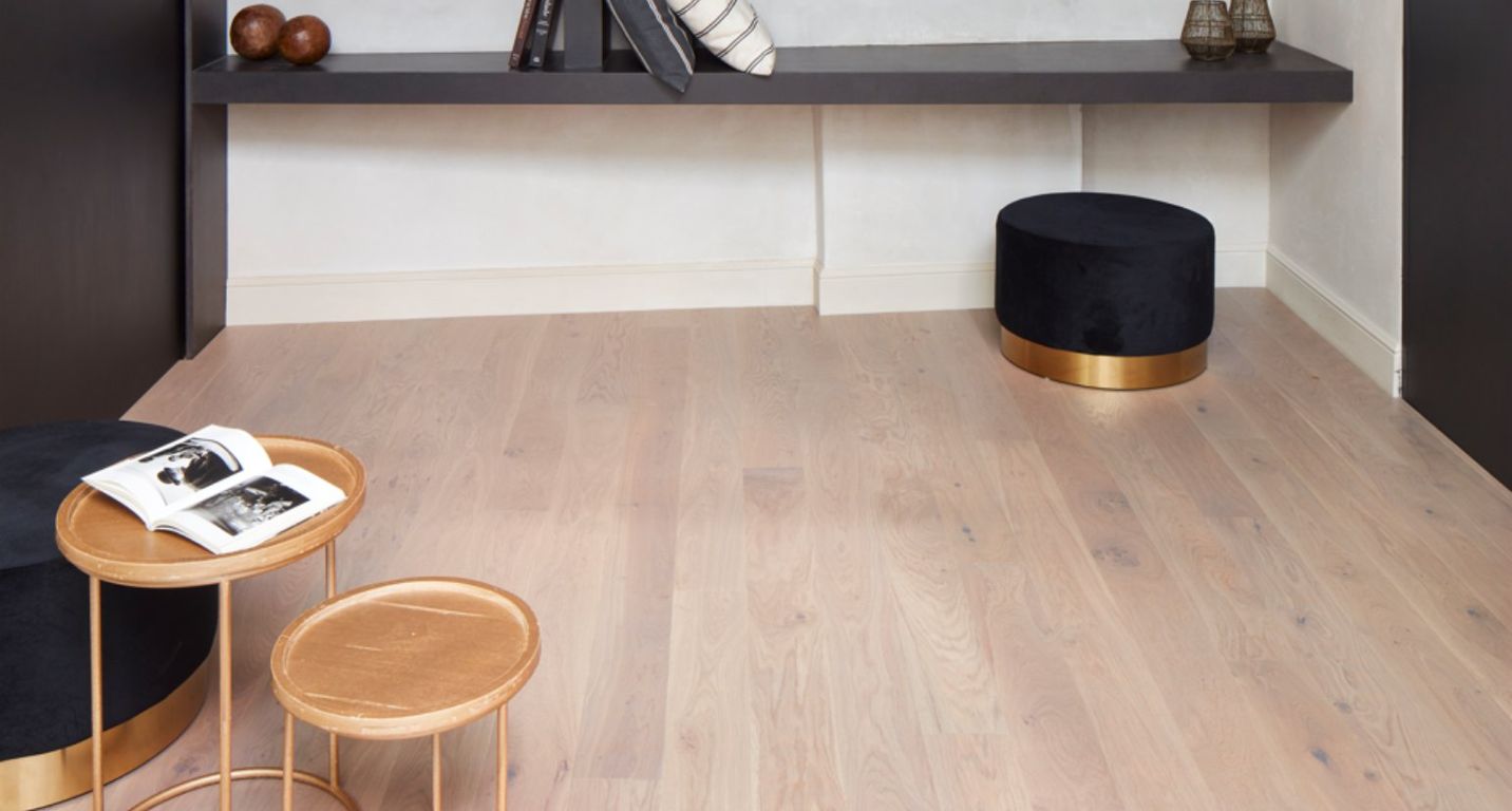 Parquet contrecollé Empire 110 CHENE COURANT, chêne blanc, verni, larg. 11.00 cm