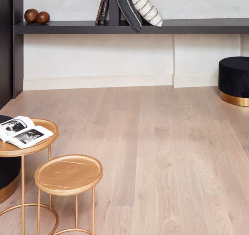 Parquet contrecollé Empire 110 CHENE COURANT, chêne blanc, verni, larg. 11.00 cm