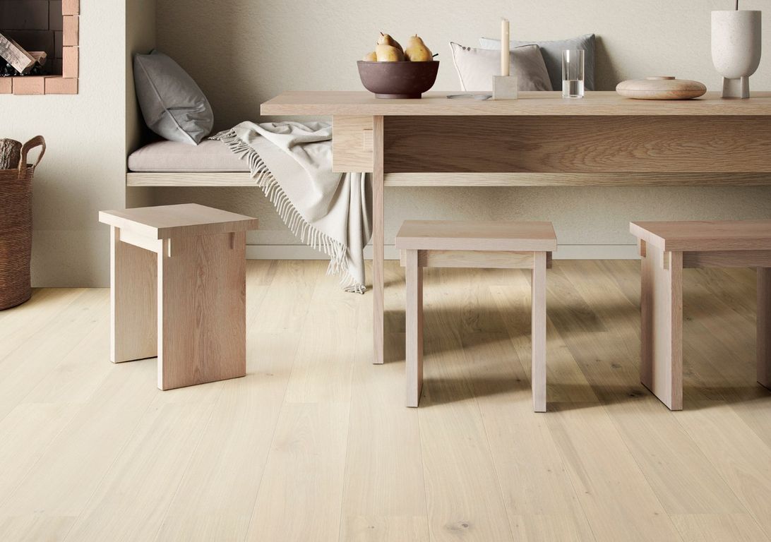 Revêtement sol bois PARKWOOD 185 CHENE COURANT, chêne blanc, verni breveté, larg. 18.50 cm