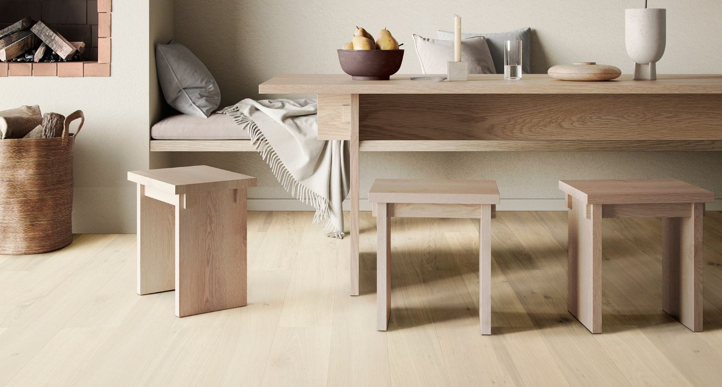 Revêtement sol bois PARKWOOD 185 CHENE COURANT, chêne blanc, verni breveté, larg. 18.50 cm