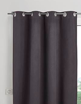 Rideau prêt à poser PAP MANILLA, col anthracite, dim 140.00 x 260.00 cm
