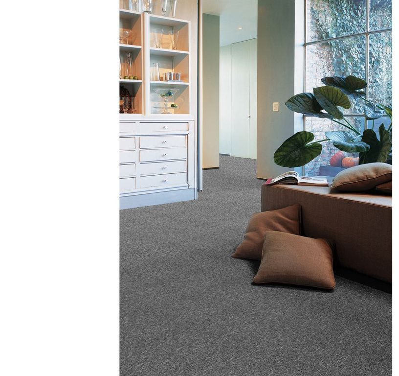 Moquette bouclée ROCKY, col anthracite, rouleau 4.00 m