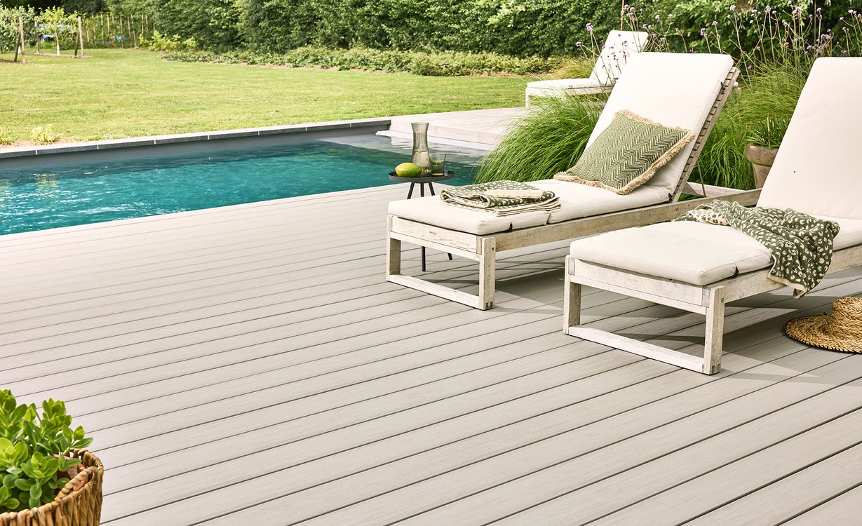 Lame de terrasse PIAZZA ONE Silver teak, 4M ,l 14 x L 400 cm