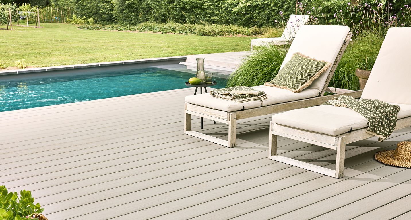 Lame de terrasse PIAZZA ONE Silver teak, 4M ,l 14 x L 400 cm