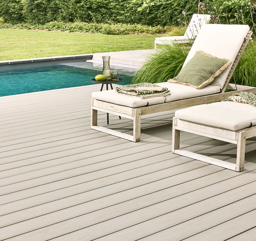Lame de terrasse PIAZZA ONE Silver teak, 4M ,l 14 x L 400 cm