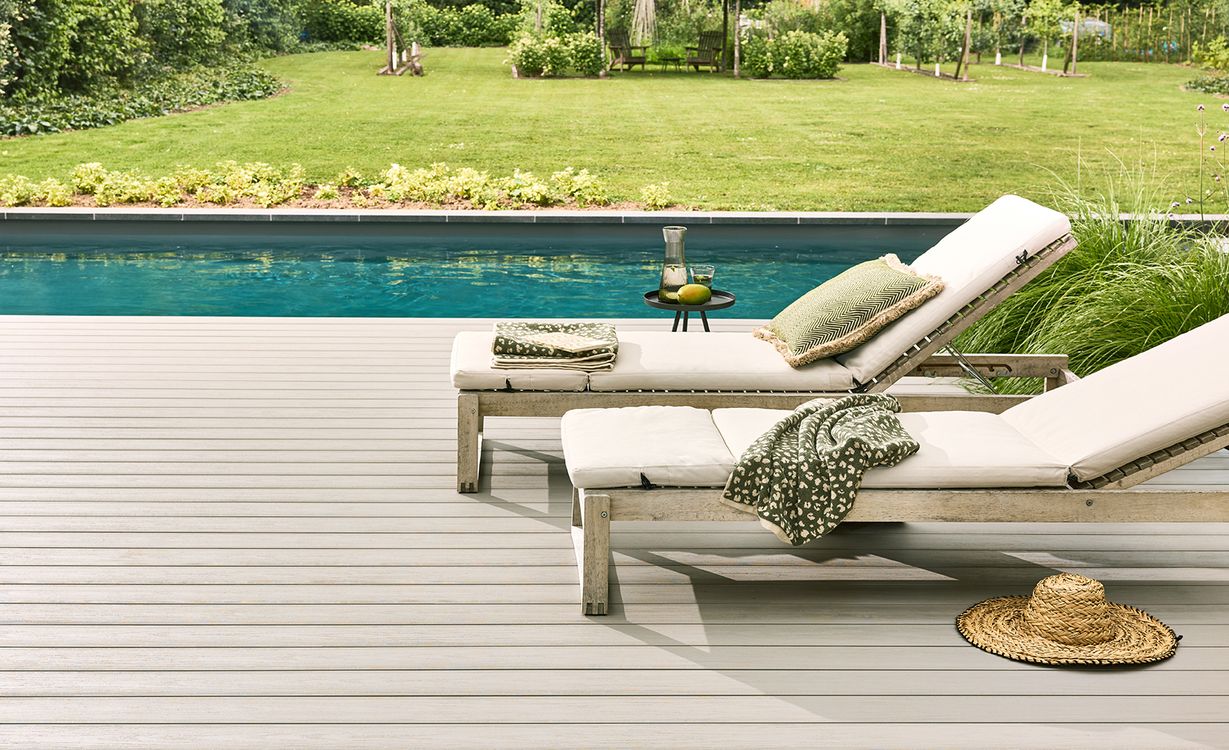 Lame de terrasse PIAZZA ONE Silver teak, 4M ,l 14 x L 400 cm