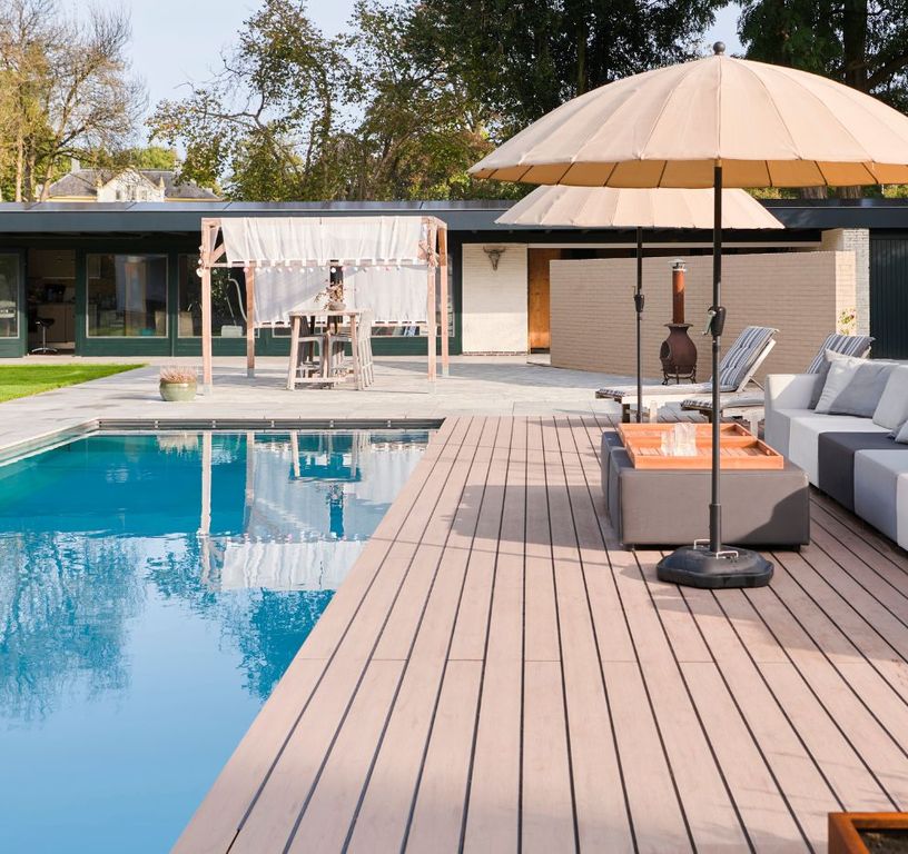 Lame de terrasse PIAZZA ONE Californian oak, 4M ,l 14 x L 400 cm