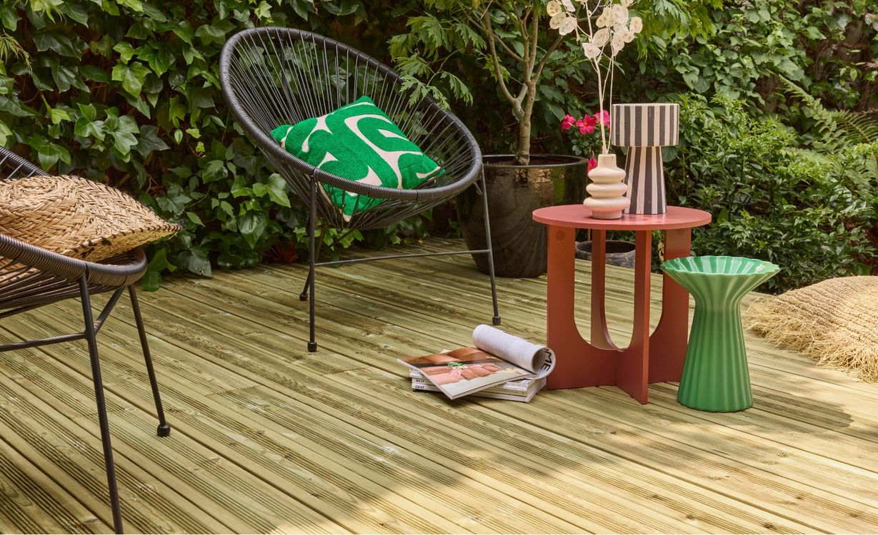 Lame de terrasse PIN SYLVESTRE Réversible , 3M ,l 14.50 x L 300 cm