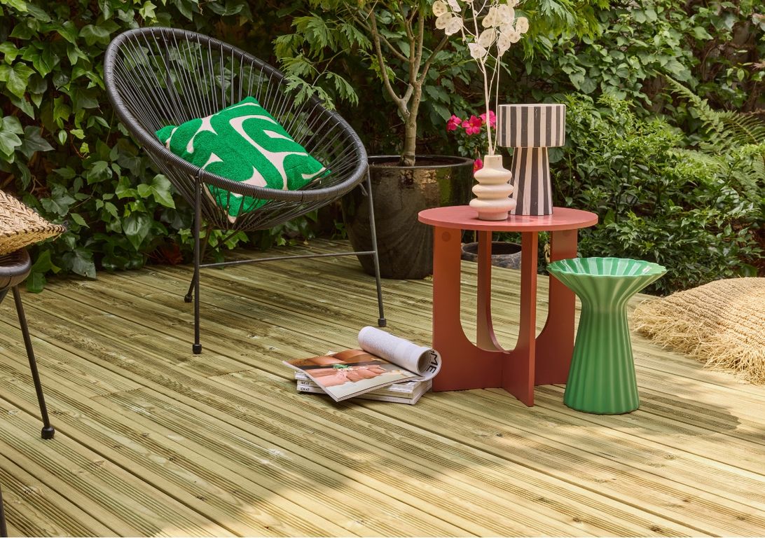 Lame de terrasse PIN SYLVESTRE Réversible , 3M ,l 14.50 x L 300 cm