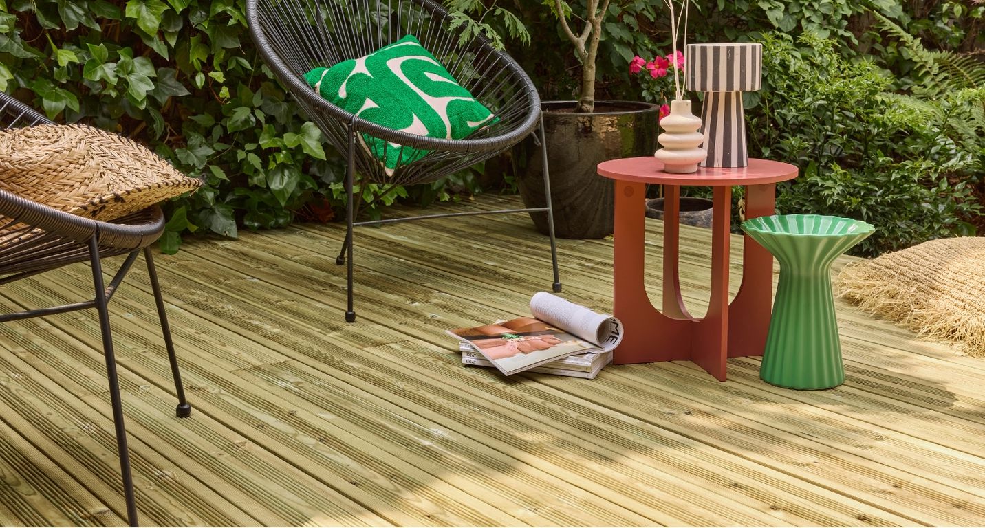 Lame de terrasse PIN SYLVESTRE Réversible , 3M ,l 14.50 x L 300 cm