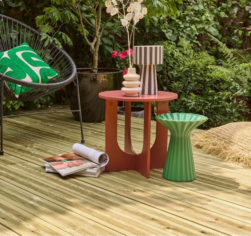 Lame de terrasse PIN SYLVESTRE Réversible , 3M ,l 14.50 x L 300 cm