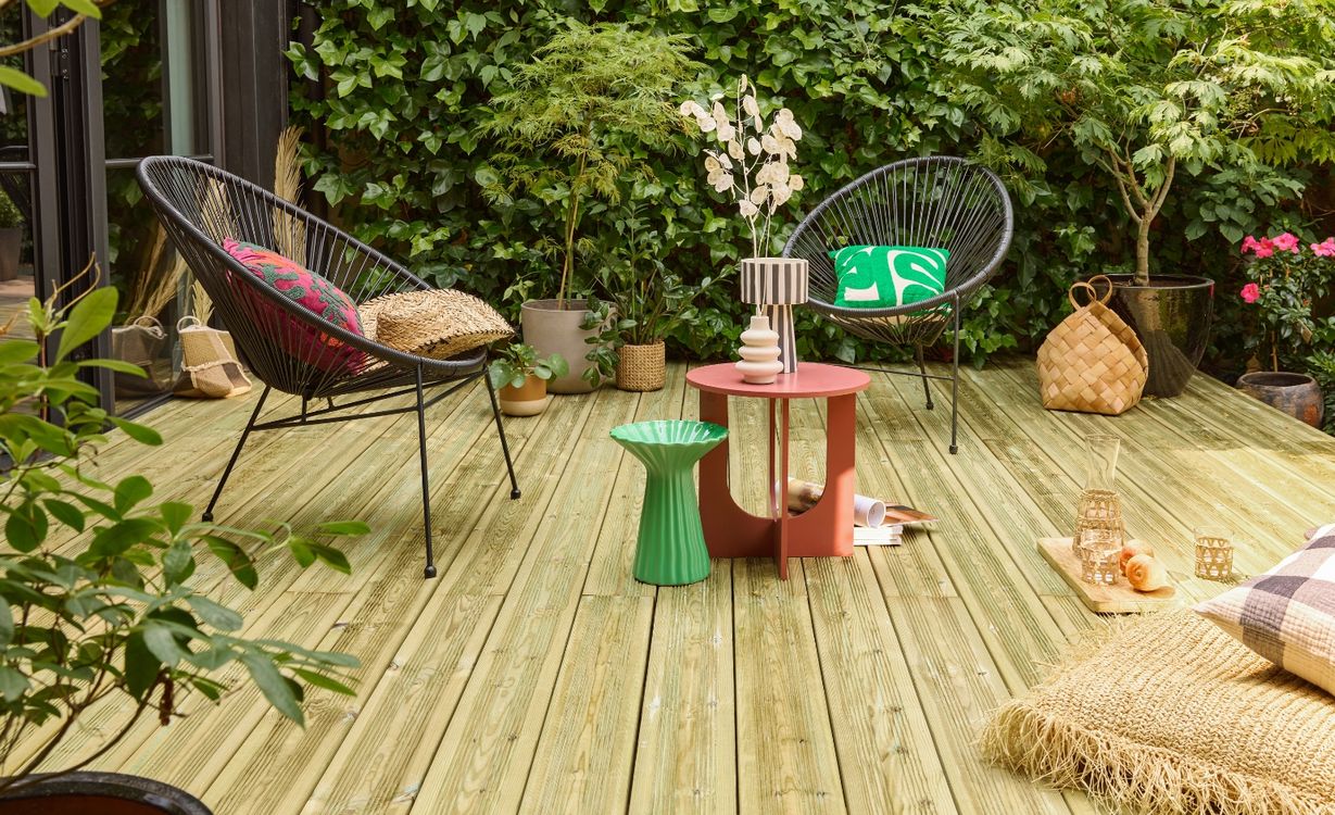 Lame de terrasse PIN SYLVESTRE Réversible , 3M ,l 14.50 x L 300 cm