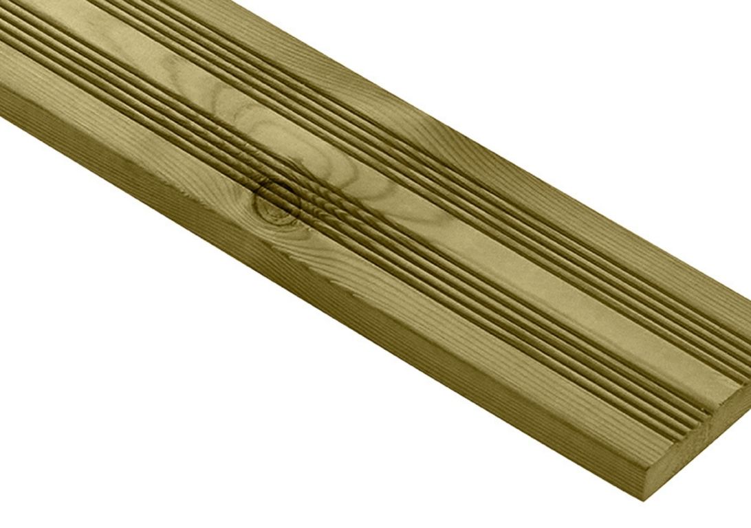 Lame de terrasse PIN SYLVESTRE Réversible , 3M ,l 14.50 x L 300 cm